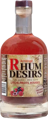 Bouteille de spiritueux : Litchi Fruits Rouges de la marque Rhum Désirs