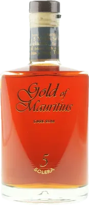 Bouteille de spiritueux : Dark Rum 5 Solera de la marque Gold of Mauritius