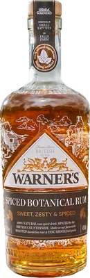 Bouteille de spiritueux : Spiced Botanical Rum de la marque Warner's