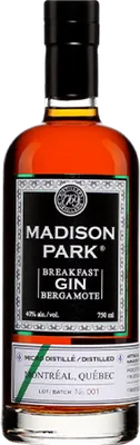 Bouteille de spiritueux : Breakfast Gin Bergamote de la marque Madison Park