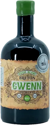 Bouteille de spiritueux : Rhum Blanc Breton Gwenn de la marque Breizh'cool