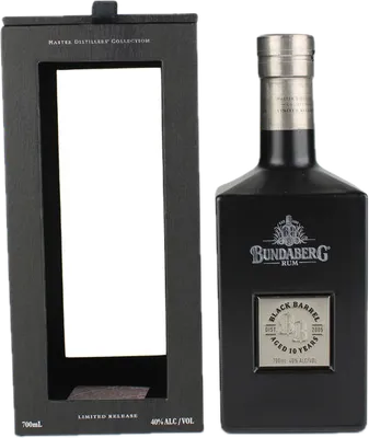 Bouteille de spiritueux : Black Barrel 10 Years 2005 de la marque Bundaberg