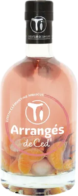 Bouteille de spiritueux : Ti Arrangés Litchi Clémentine Hibiscus de la marque Les Rhums de Ced'