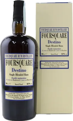Bouteille de spiritueux : Destino de la marque Foursquare