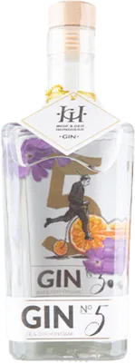 Bouteille de spiritueux : Gin NO. 5 – Mandarine & Rosmarin de la marque Inge & der Honigbär