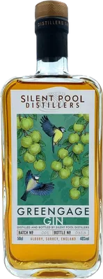 Bouteille de spiritueux : Greengage Gin de la marque Silent Pool