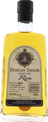 Bouteille de spiritueux : Single Cask Rum 2000 Aged 16 Years (Long Pond Distillery) de la marque Duncan Taylor