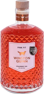 Bouteille de spiritueux : Pink Fit Strawberry Gin de la marque Winston Quinn