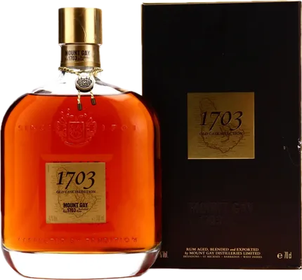Bouteille de spiritueux : Old Cask Selection 1703 de la marque Mount Gay