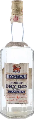 Bouteille de spiritueux : Finest Dry Gin 1943 de la marque Booth's