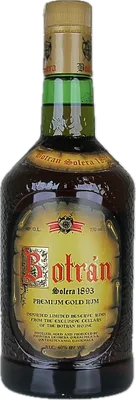 Bouteille de spiritueux : Solera 1893 Premium Gold Rum de la marque Botran