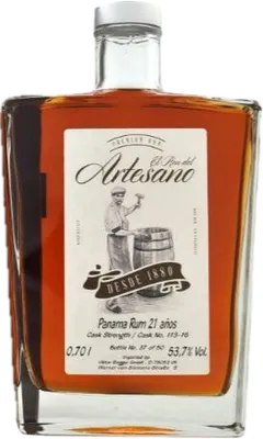 Bouteille de spiritueux : Panama Rum 21 años de la marque El Ron del Artesano