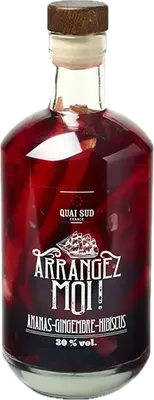 Bouteille de spiritueux : Arrangez-Moi Ananas-Gingembre-Hibiscus de la marque Quai Sud