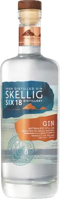 Bouteille de spiritueux : Artisan Pot Still Gin de la marque Skellig Six 18 Distillery