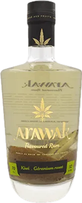 Bouteille de spiritueux : Kiwi - Géranium Rosat de la marque Arawak