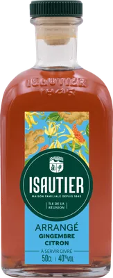 Bouteille de spiritueux : Arrangé Gingembre Citron de la marque Isautier