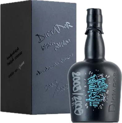 Bouteille de spiritueux : Black Edition Happy B-Day de la marque Dictador