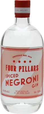 Bouteille de spiritueux : Spiced Negroni Gin de la marque Four Pillars
