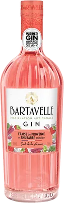 Bouteille de spiritueux : Fraise de Provence et Rhubarbe Acidulée de la marque Bartavelle