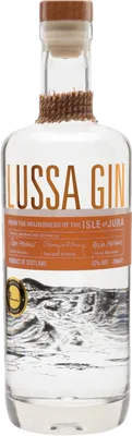 Bouteille de spiritueux : Gin de la marque Lussa 