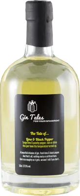 Bouteille de spiritueux : Lime & Black Pepper de la marque Gin Tales