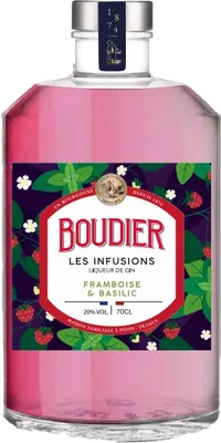 Bouteille de spiritueux : Gin Infusion - Framboise & Basilic de la marque Gabriel Boudier