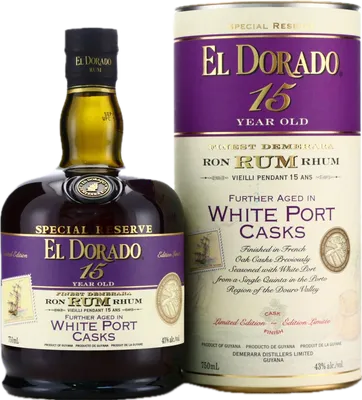 Bouteille de spiritueux : White Port Casks Finish de la marque Demerara Distillers Ltd