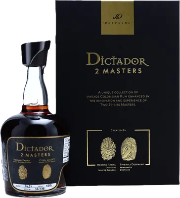 Bouteille de spiritueux : 2 Masters Despagne 1979 de la marque Dictador