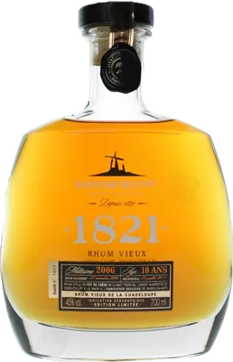 Bouteille de spiritueux : 1821 Rhum Vieux 10 ans Millésime 2006 de la marque Habitation Bellevue
