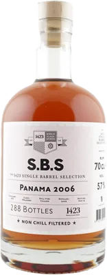Bouteille de spiritueux : Panama 2006 de la marque S.B.S