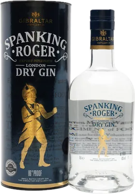 Bouteille de spiritueux : Export Strength London Dry Gin de la marque Spanking Roger