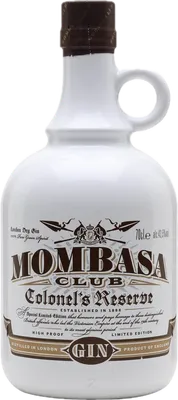 Bouteille de spiritueux : Colonel's Reserve Gin de la marque Mombasa Club
