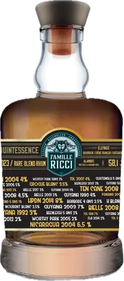 Bouteille de spiritueux : Quintessence 2023 de la marque Famille Ricci