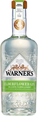 Bouteille de spiritueux : Elderflower Gin de la marque Warner's