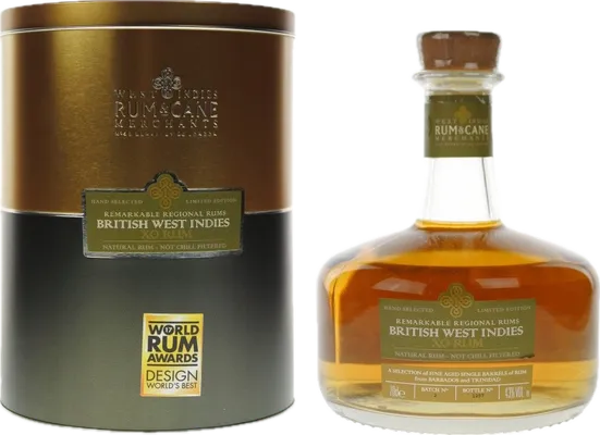 Bouteille de spiritueux : British West Indies XO de la marque Rum & Cane