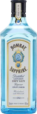 Bouteille de spiritueux : London Dry Gin de la marque Bombay Sapphire