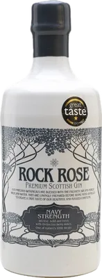 Bouteille de spiritueux : Navy Strength Gin de la marque Rock Rose