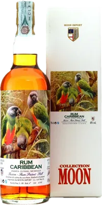 Bouteille de spiritueux : Rum Caribbean de la marque Moon Import