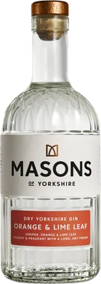 Bouteille de spiritueux : Orange & Lime Leaf de la marque Masons Of Yorkshire