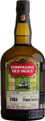 Bouteille de spiritueux : Cuba (Bottled for Perola) de la marque Compagnie des Indes