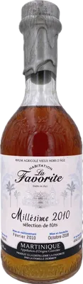 Bouteille de spiritueux : Millésime de la marque La Favorite