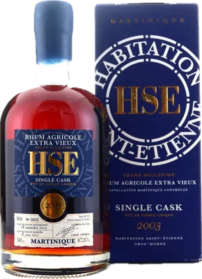 Bouteille de spiritueux : HSE Single Cask (MEB 2015) de la marque Distillerie du Simon