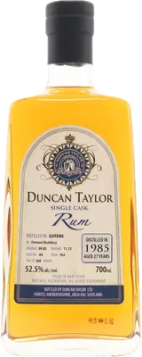 Bouteille de spiritueux : Single Cask Rum 1985 Aged 27 Years (Enmore Distillery) de la marque Duncan Taylor