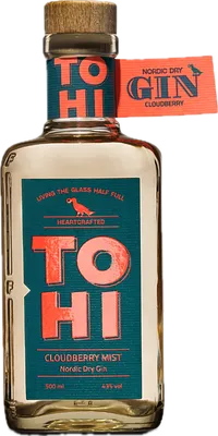 Bouteille de spiritueux : Cloudberry Mist Gin de la marque Tohi Gin