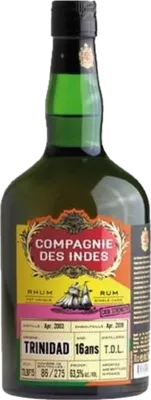 Bouteille de spiritueux : Trinidad 16 Ans Cask Strength – Single Cask de la marque Compagnie des Indes