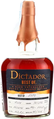 Bouteille de spiritueux : Best Of 1979 40,8% de la marque Dictador