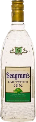 Bouteille de spiritueux : Lime Twisted Gin de la marque Seagram's 