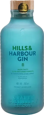 Bouteille de spiritueux : Gin de la marque Hills and Harbour 