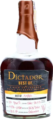 Bouteille de spiritueux : Best Of 1980 42,3% 35 Years de la marque Dictador