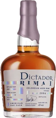 Bouteille de spiritueux : Rima I American Oak Cask 2006 de la marque Dictador